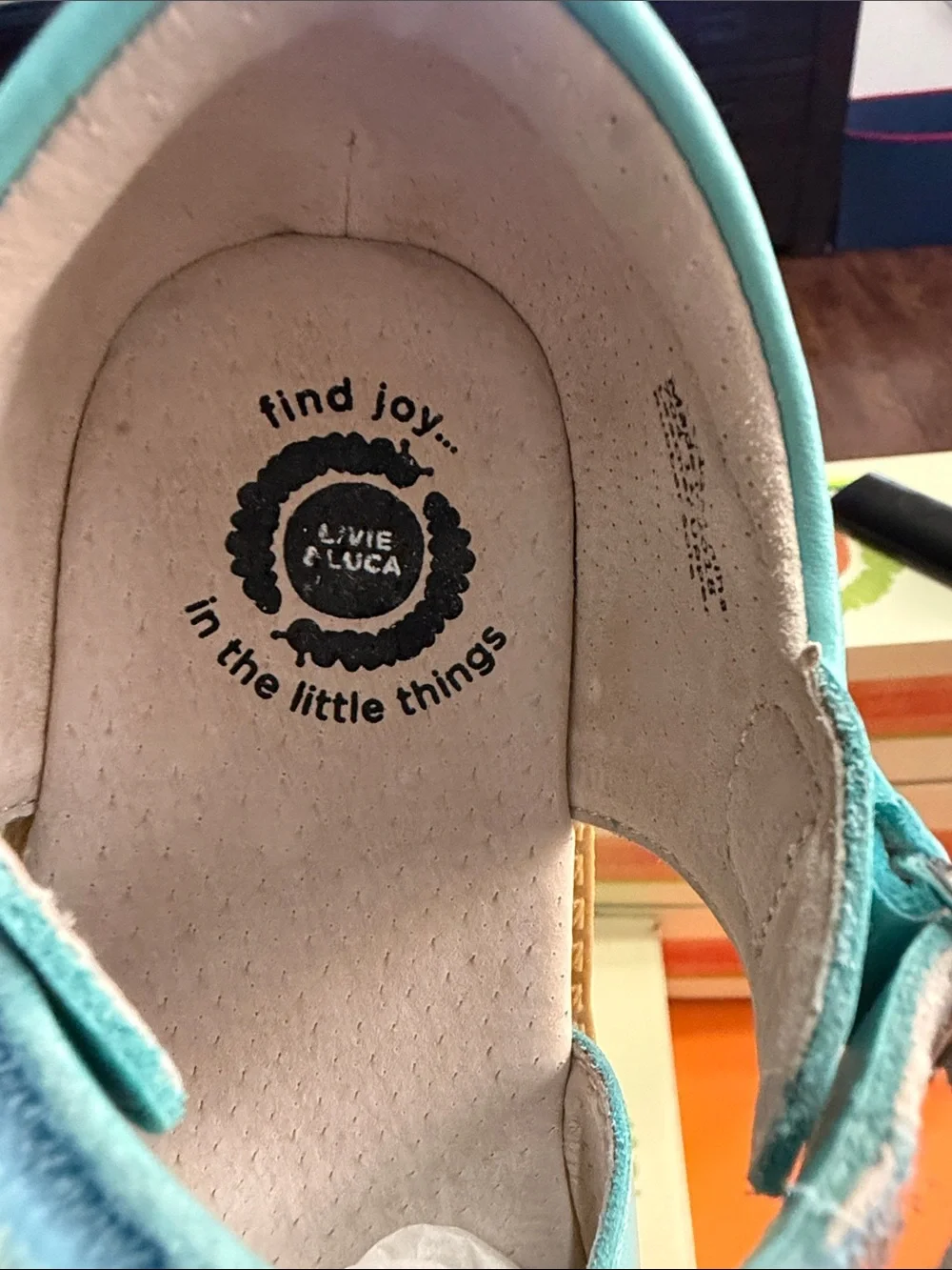 Livie & Luca Turquoise Leather Mary Jane with Bow Accent
